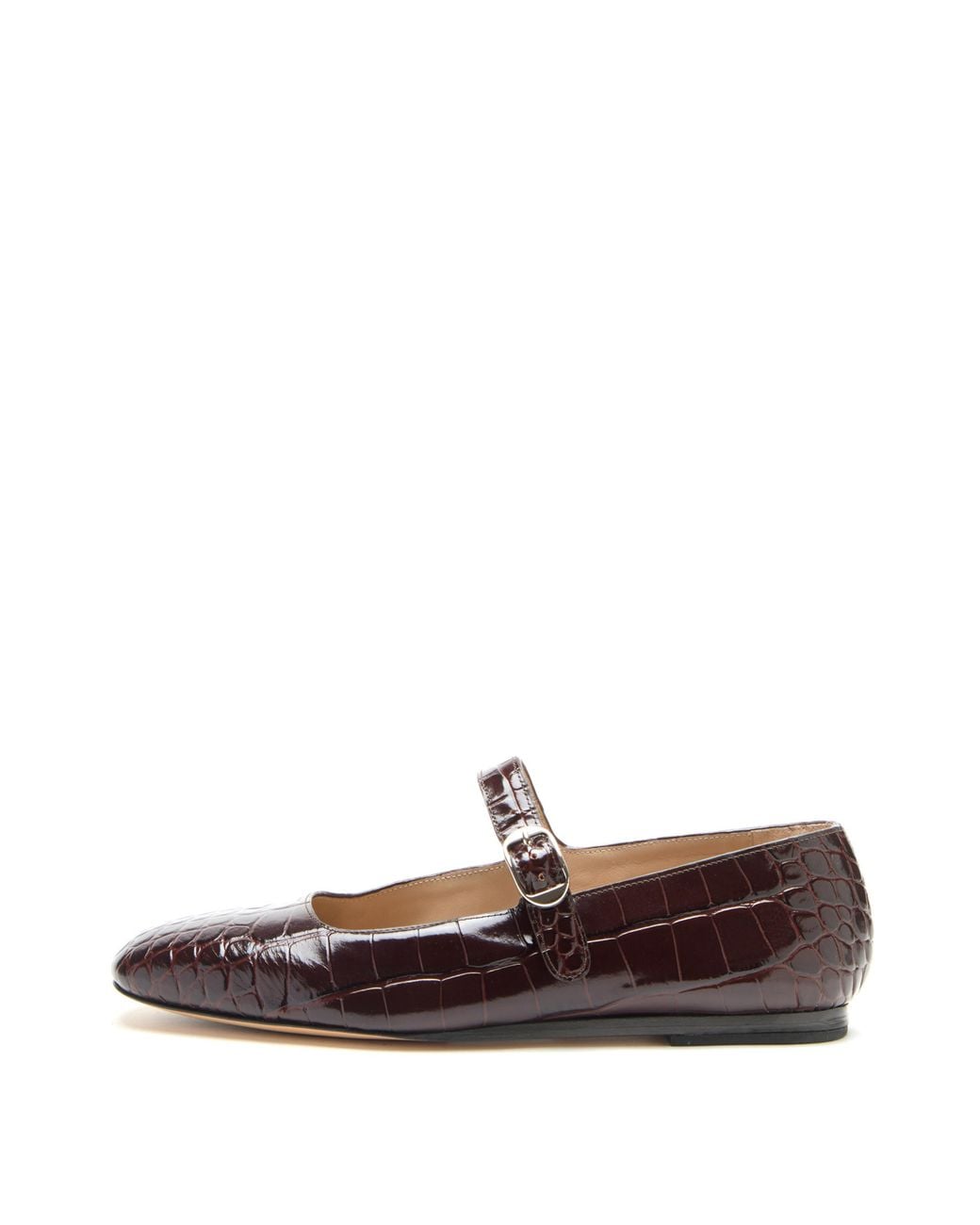 Le Monde Beryl Brown Croc-Effect Mary-Jane