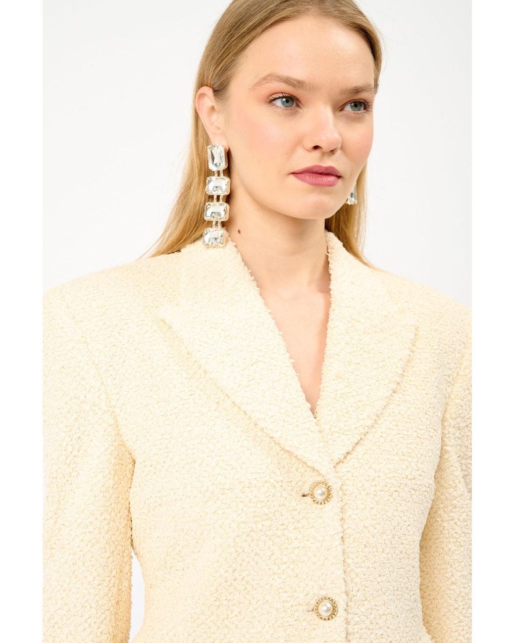 Magda Butrym Natural Crystal-Embellished Drop Earrings