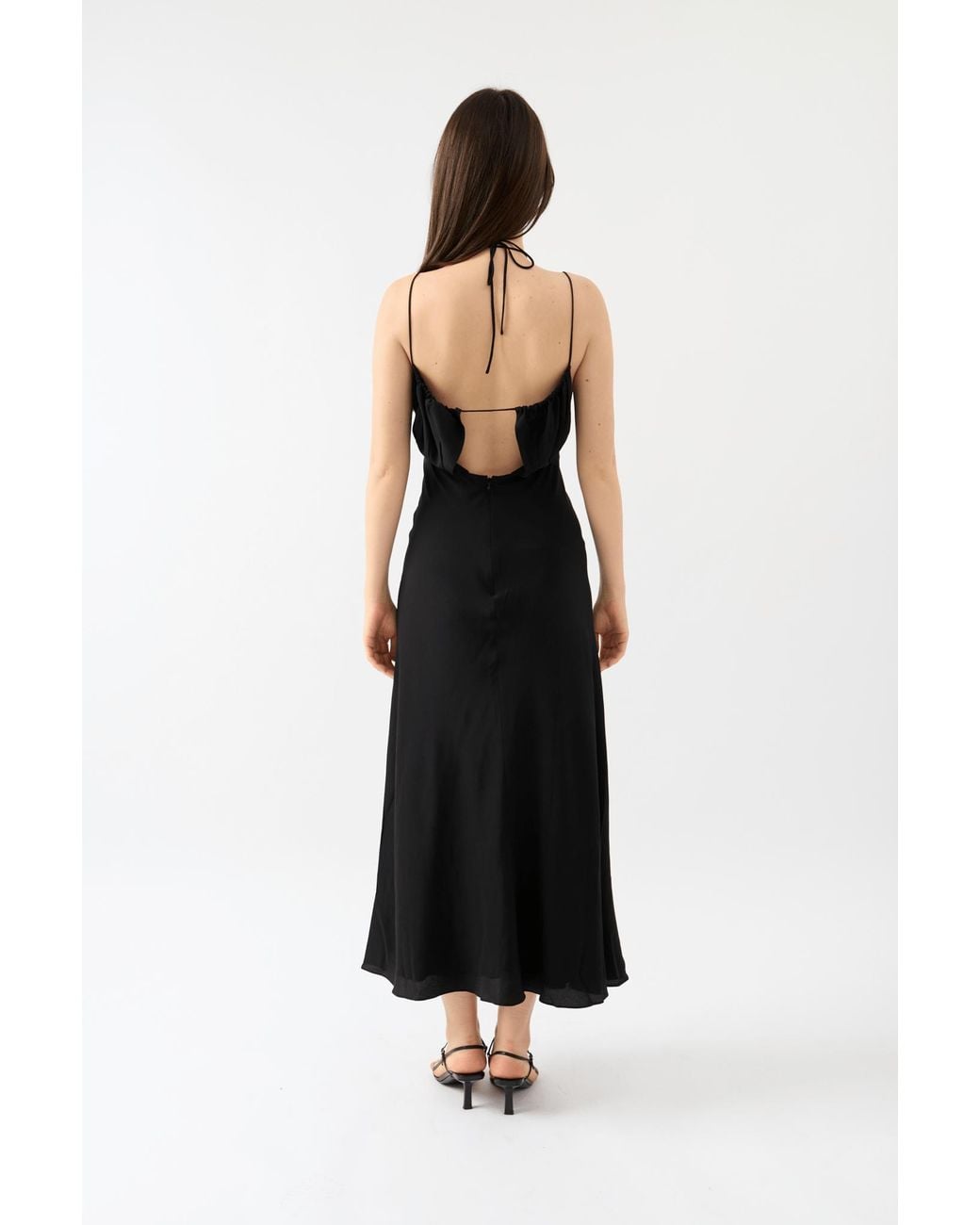 Totême  White Gathered Halterneck Dress