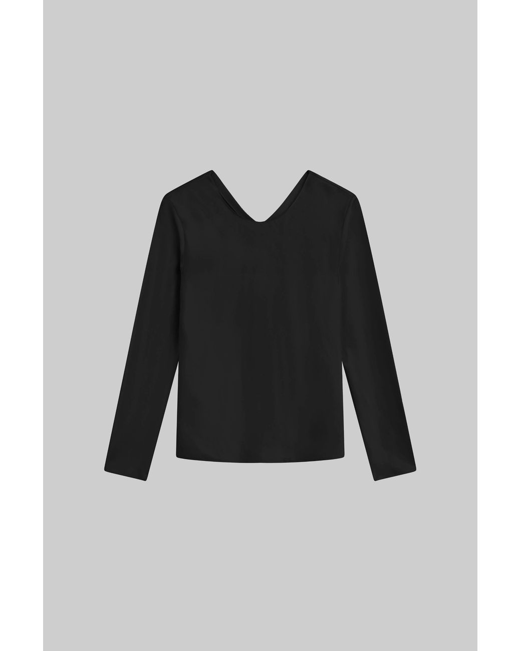 Leset Black Barb Lace Low Back Top
