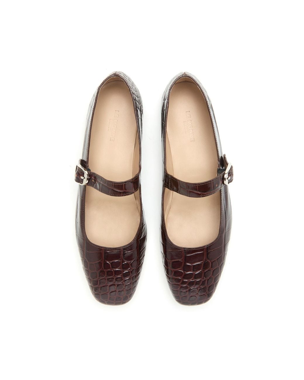 Le Monde Beryl Brown Croc-Effect Mary-Jane