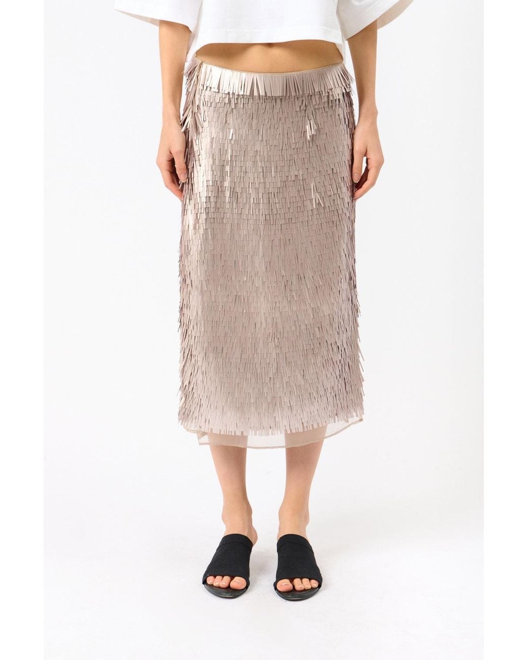 Rohe Metallic Embellished Sequin Skirt