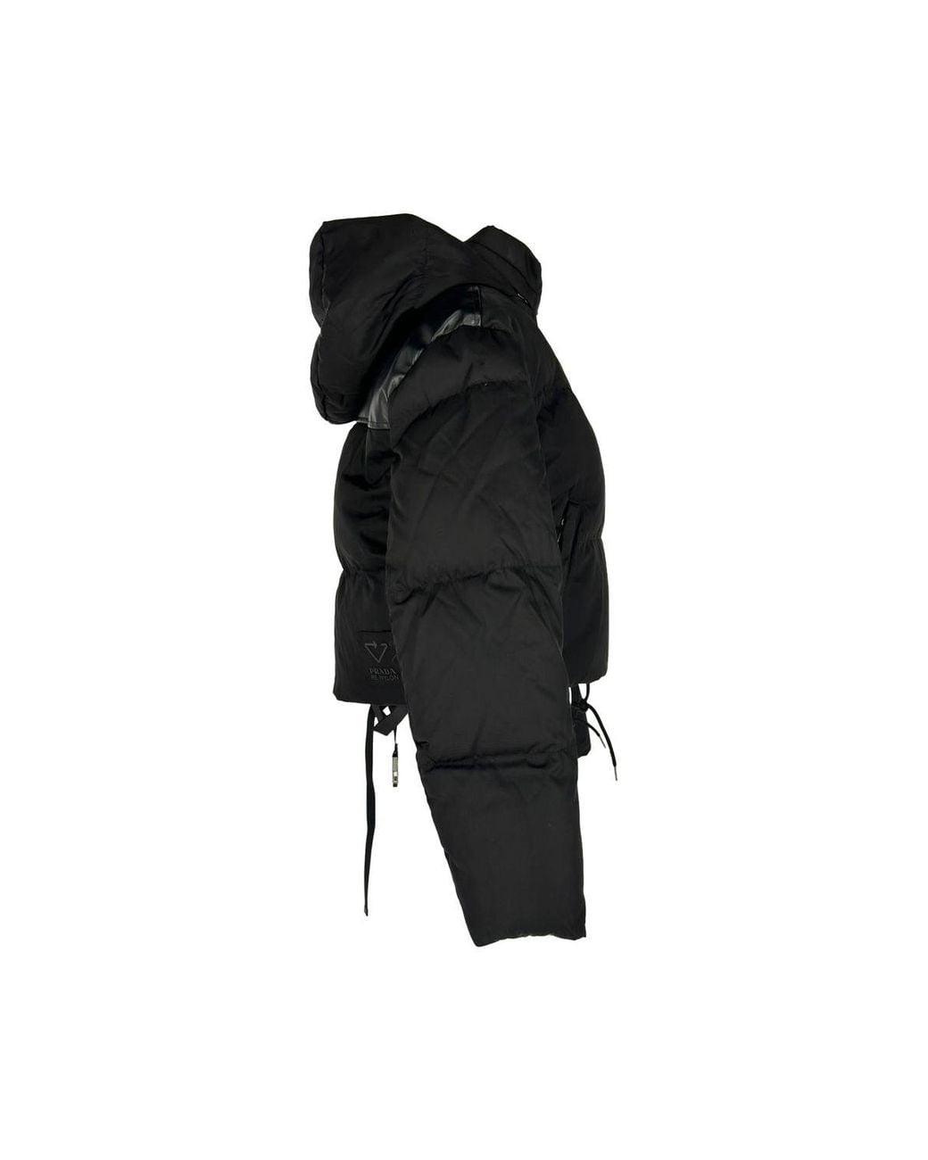 Prada Black Re-Nylon Cropped Down Jacket
