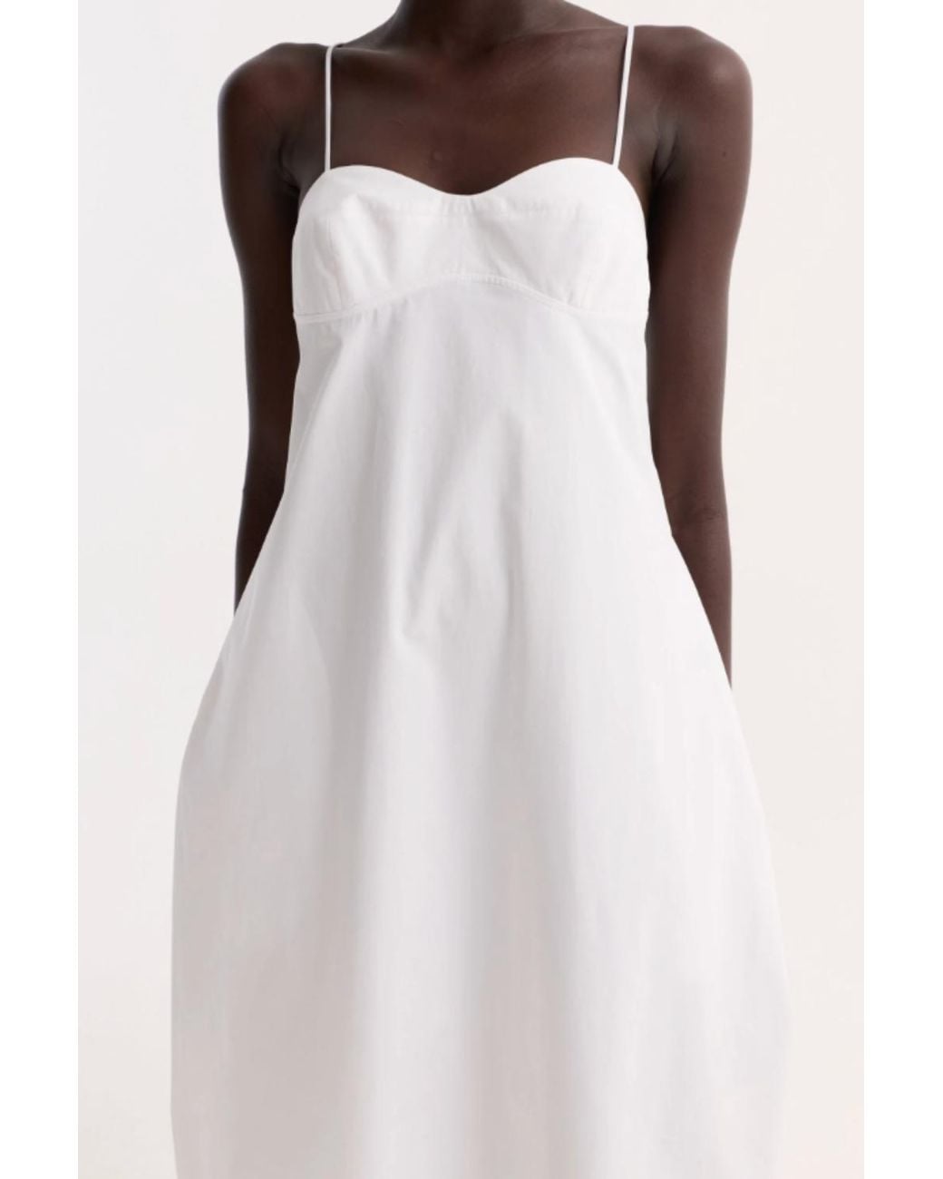 Rohe White Bustier Volume Dress