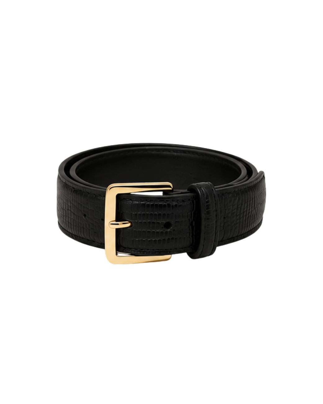 MARCÉLA LONDON Black Hyra Croc Belt