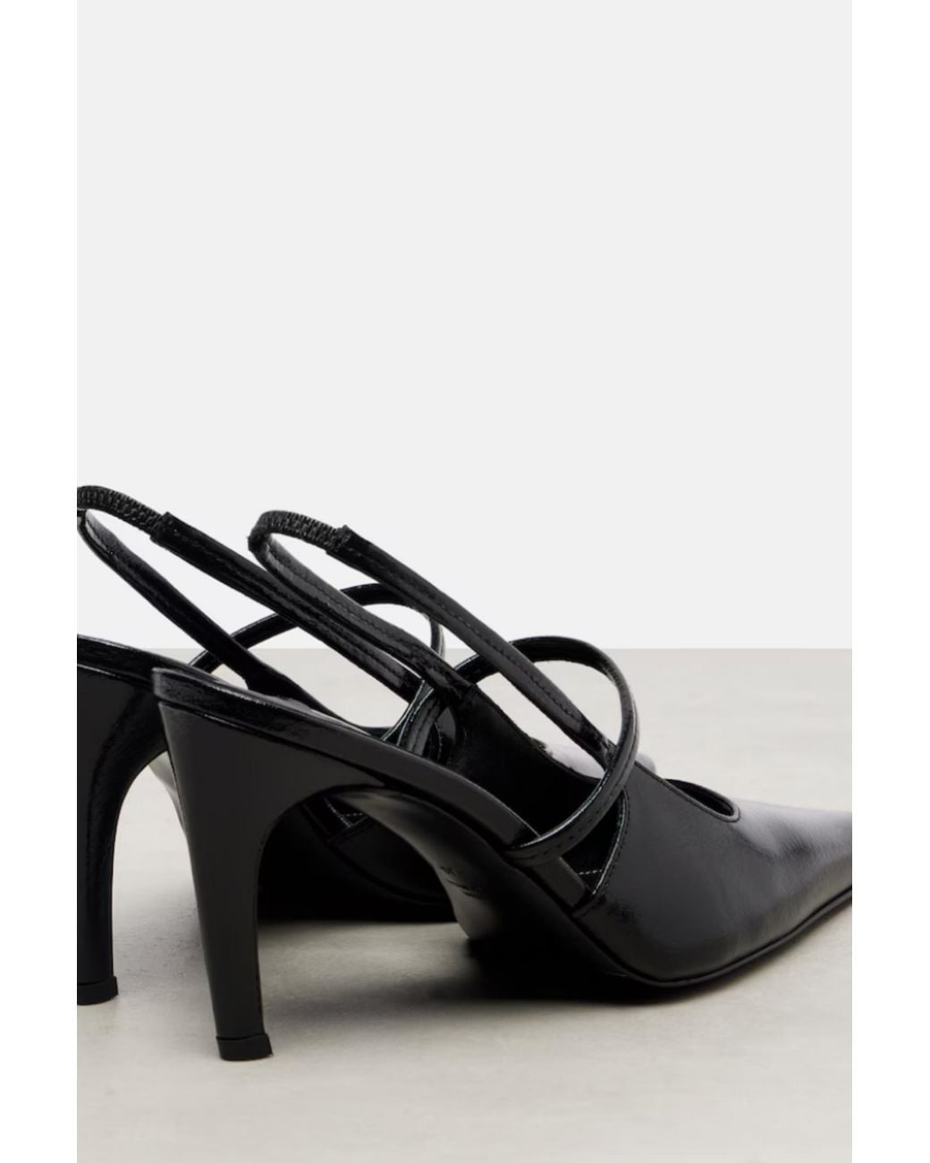 Totême Black 85 Sharp Slingback Naplak