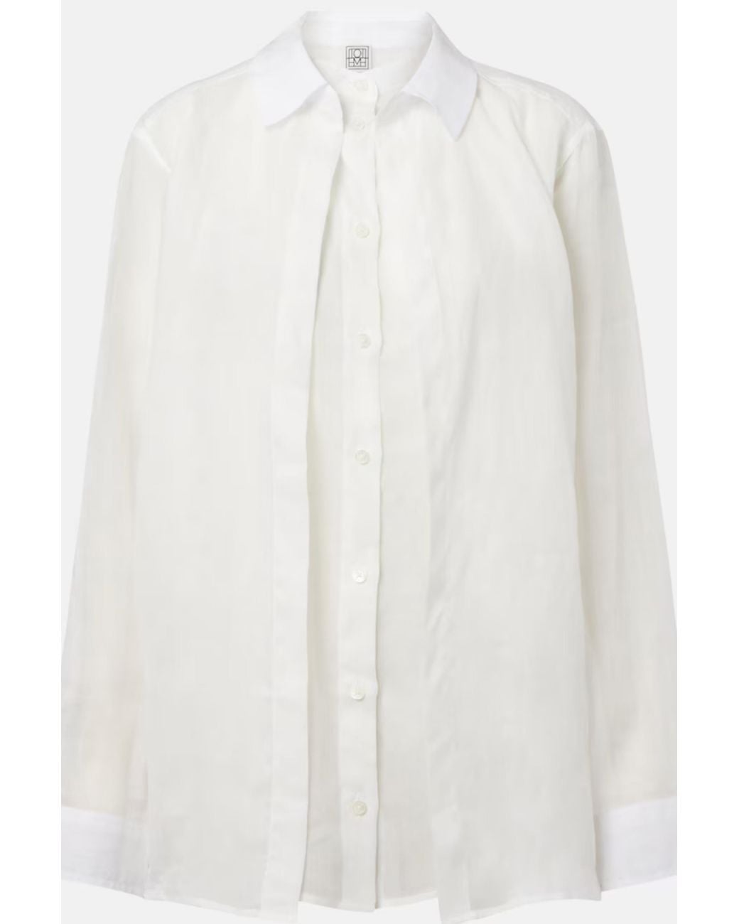 Totême White Double Collar Shirt