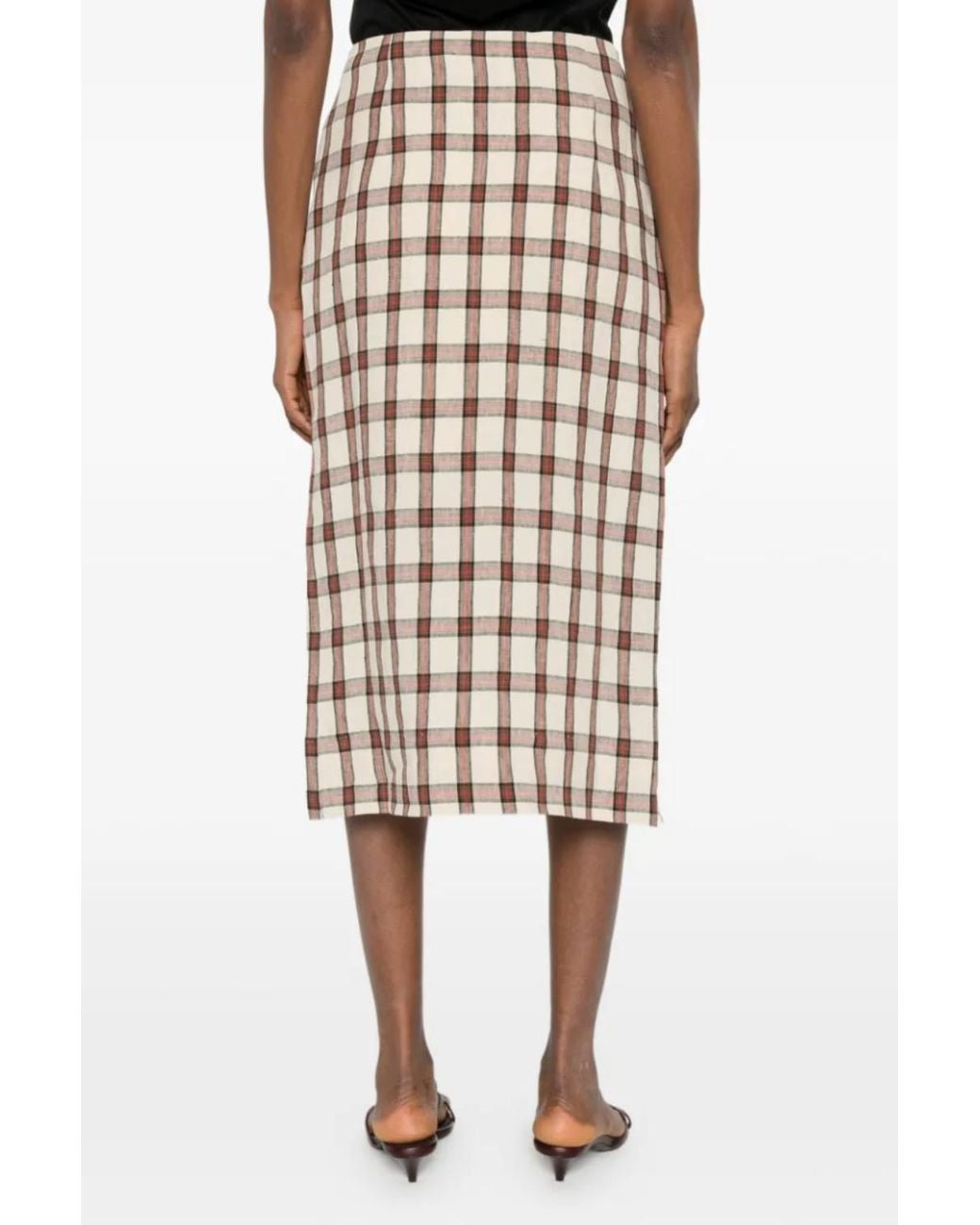 Rohe Natural Draped Midi Skirt