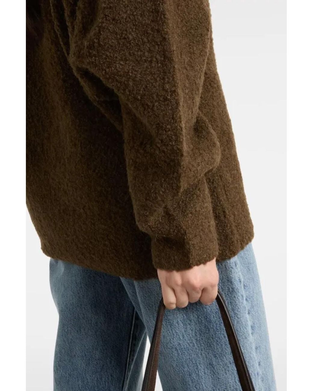 Totême Brown Boucle Turtleneck Pepper