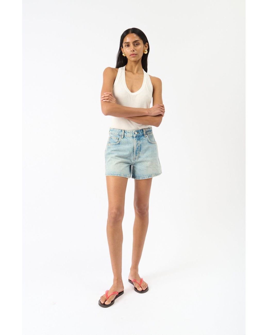 Anine Bing Blue Bleached Dalton Short