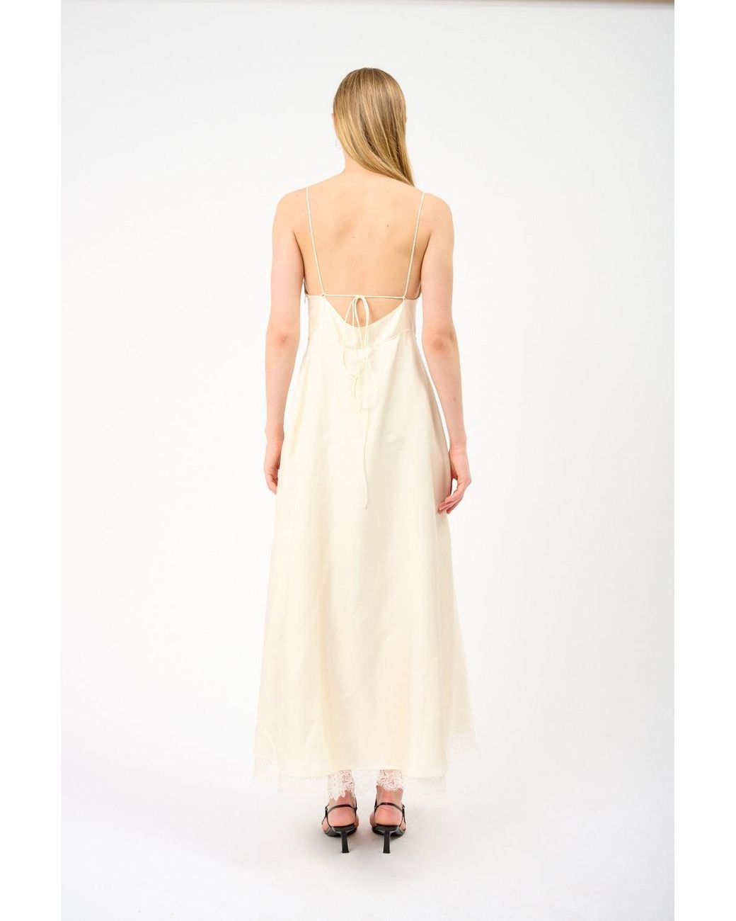 Rohe White Bustier Silk Lace Dress