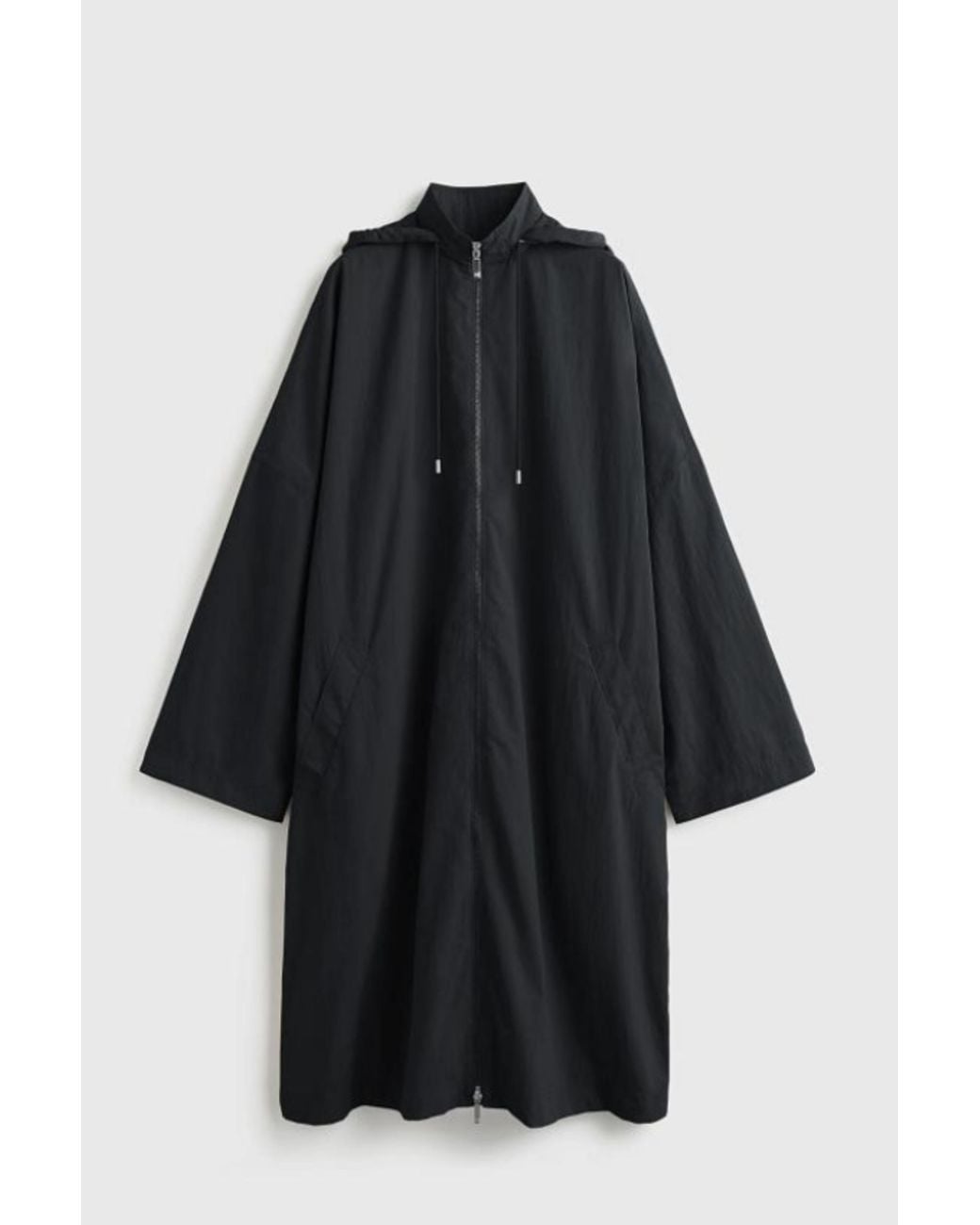 Totême Black Windbreaker Coat