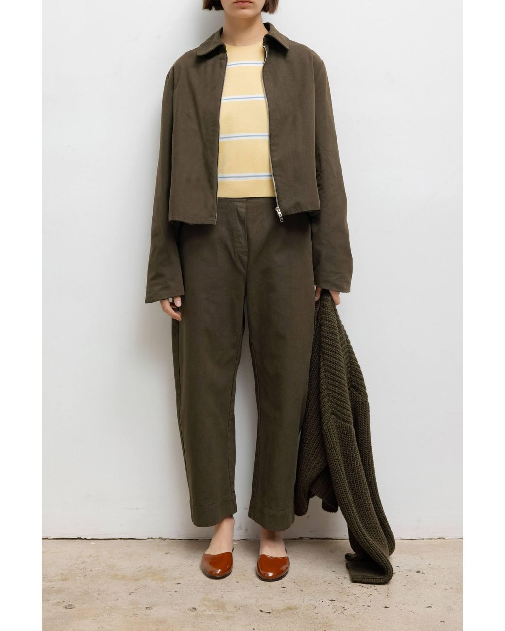 Leset Green The Chloe Zip Jacket