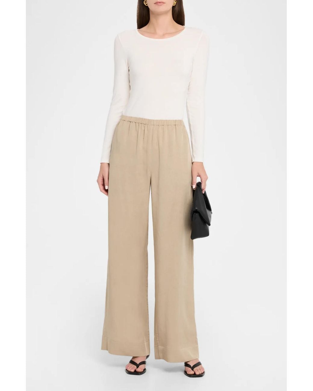 By Malene Birger Natural Cabello Wide-Leg Trousers