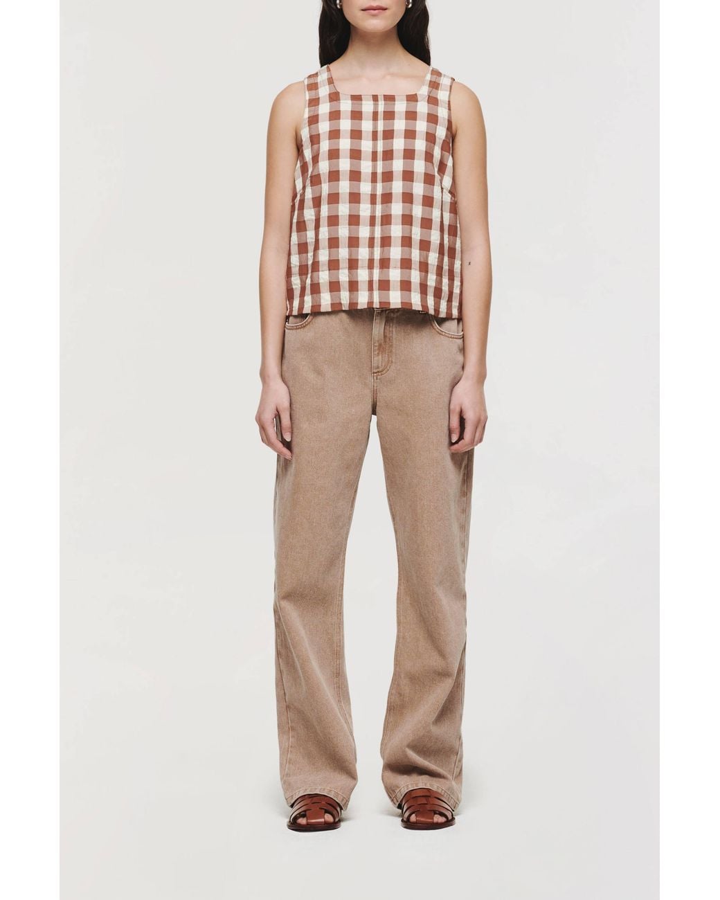 ALIGNE White Long Straight Leg Jeans