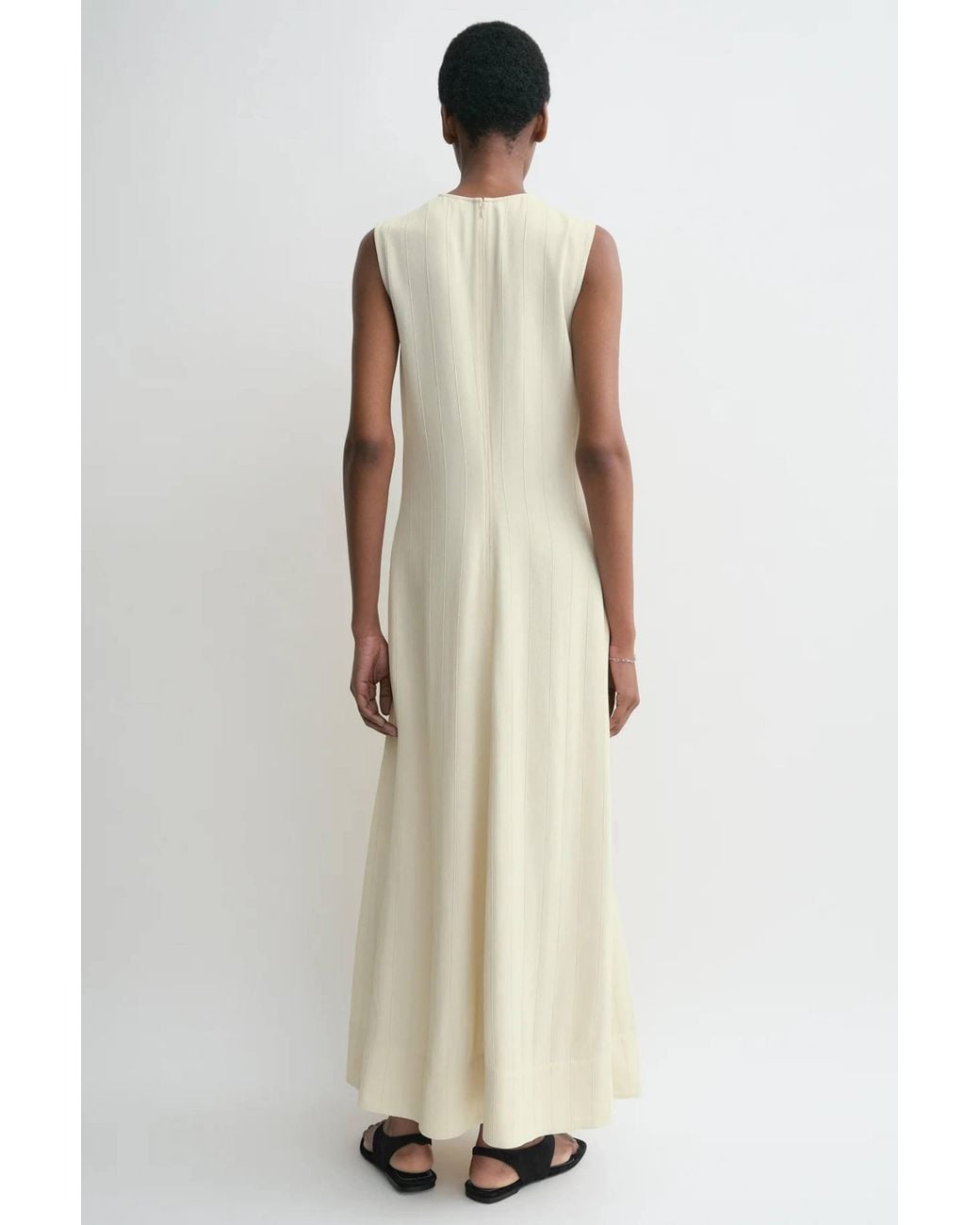 Totême White Woven Stripe Dress