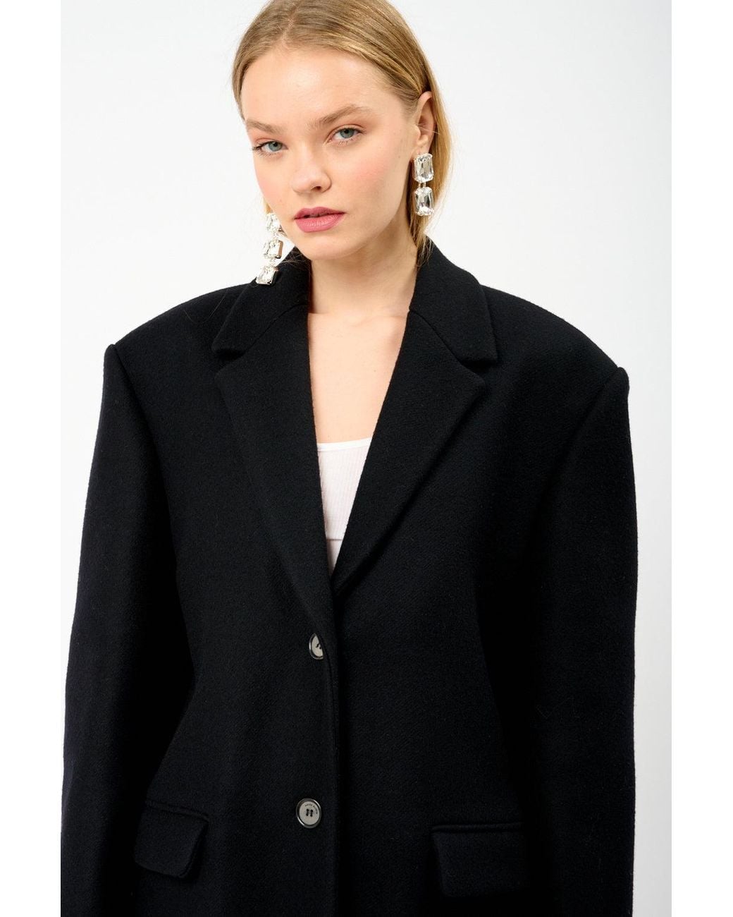 Magda Butrym Black Wool Coat