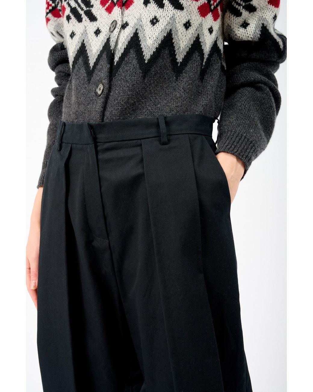 Magda Butrym Black Tapered Trousers
