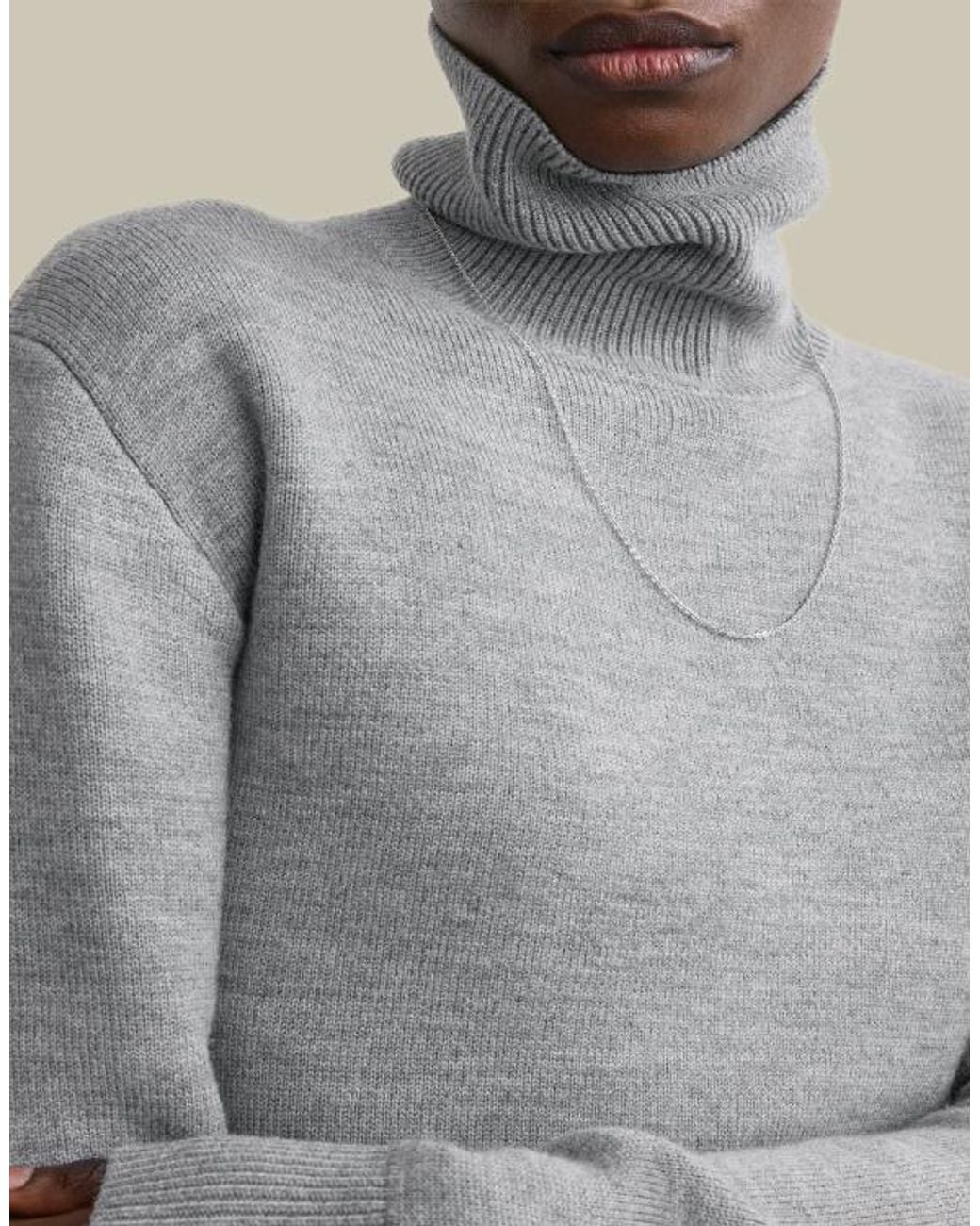 Totême  Gray High-Neck Double Knit