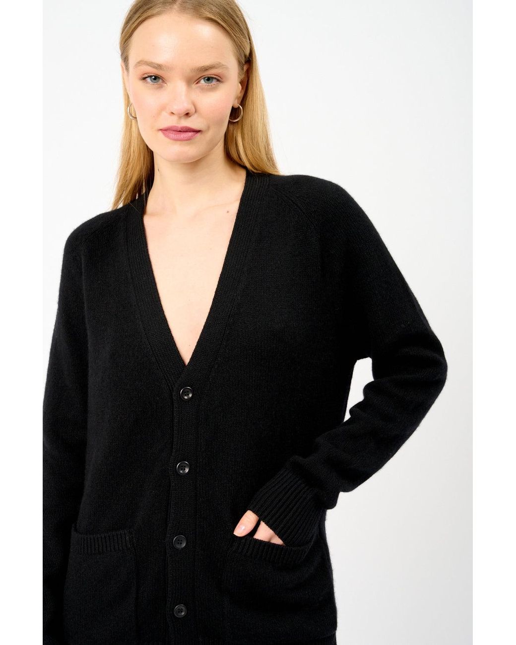 The Elder Statesman Black Heavy Cardigan