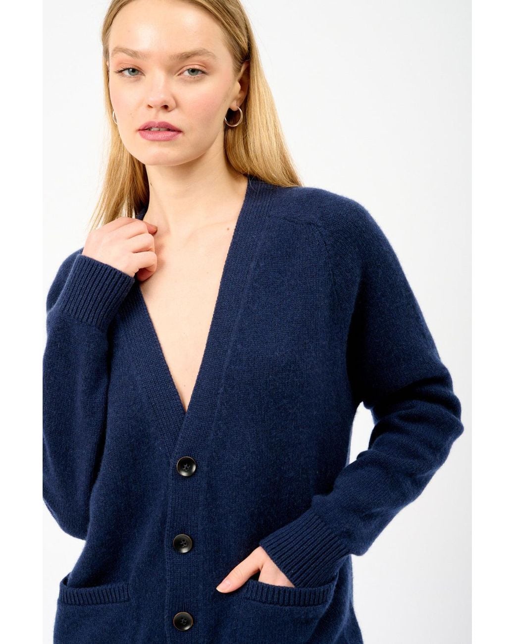 The Elder Statesman Blue Heavy Cardigan