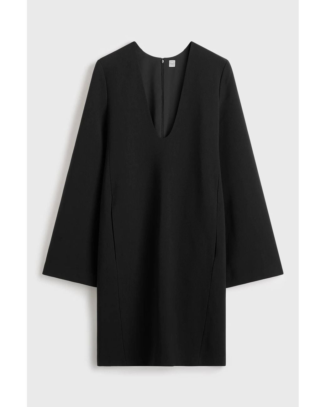 Totême Black Short Bell-Sleeve Dress
