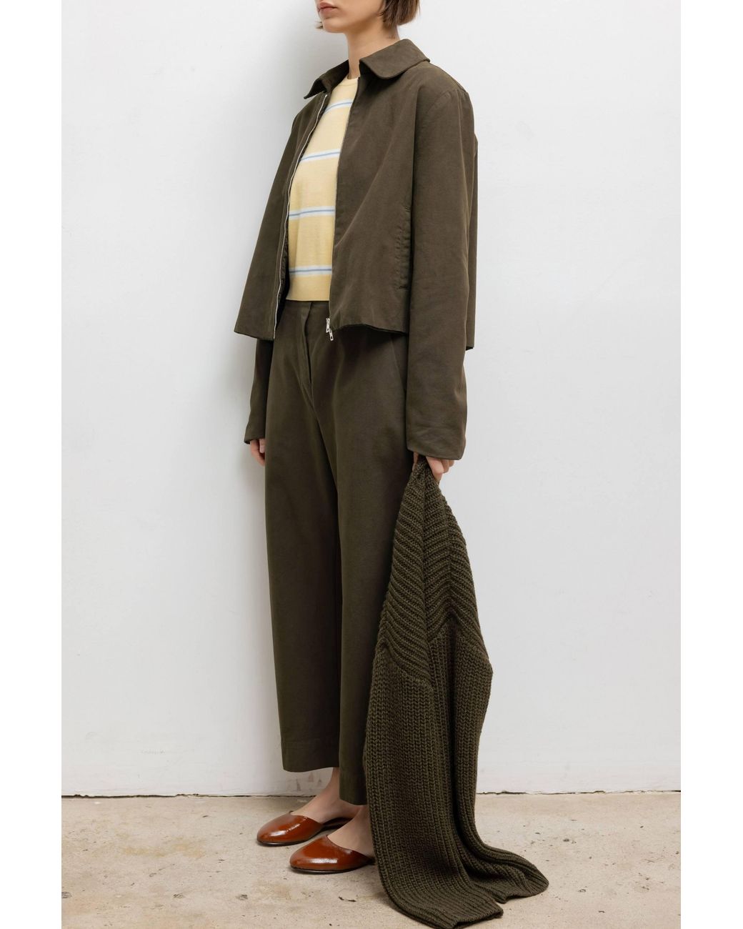 Leset Green The Chloe Zip Jacket