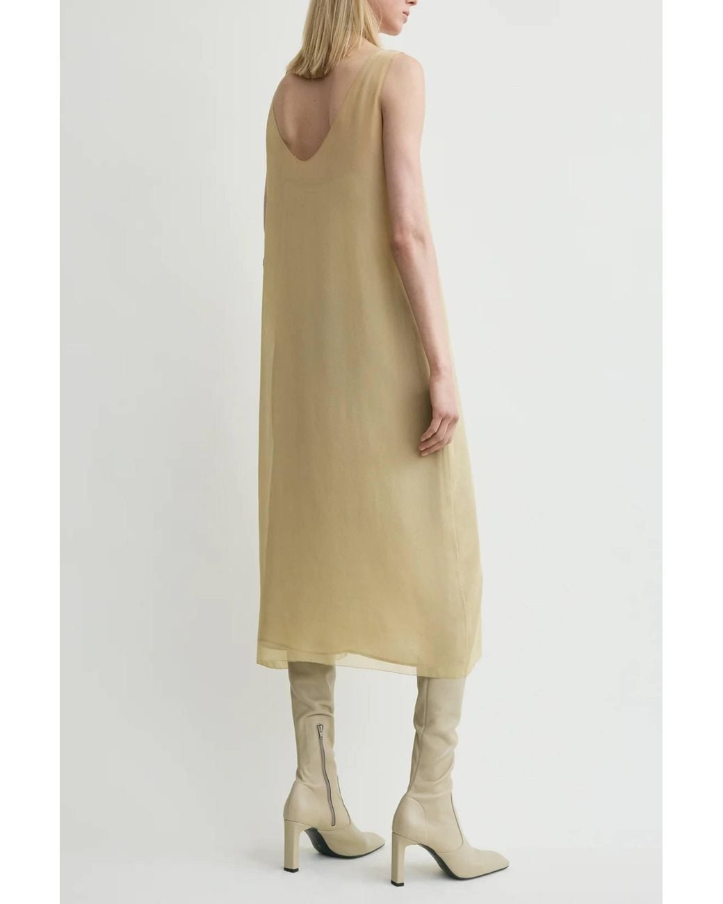 Totême  White Chiffon Slip Dress