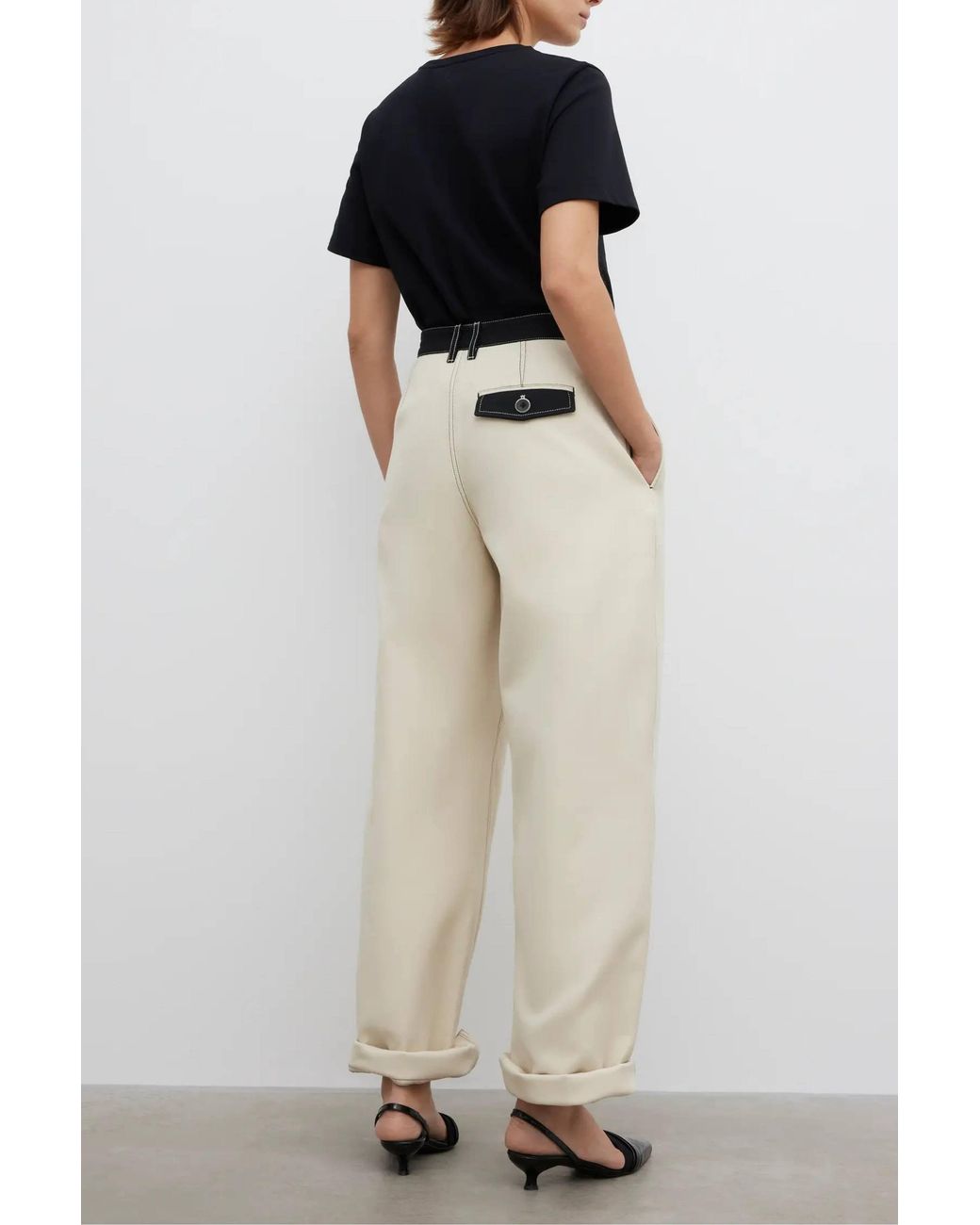 House of Dagmar Natural Two Tone Trousers