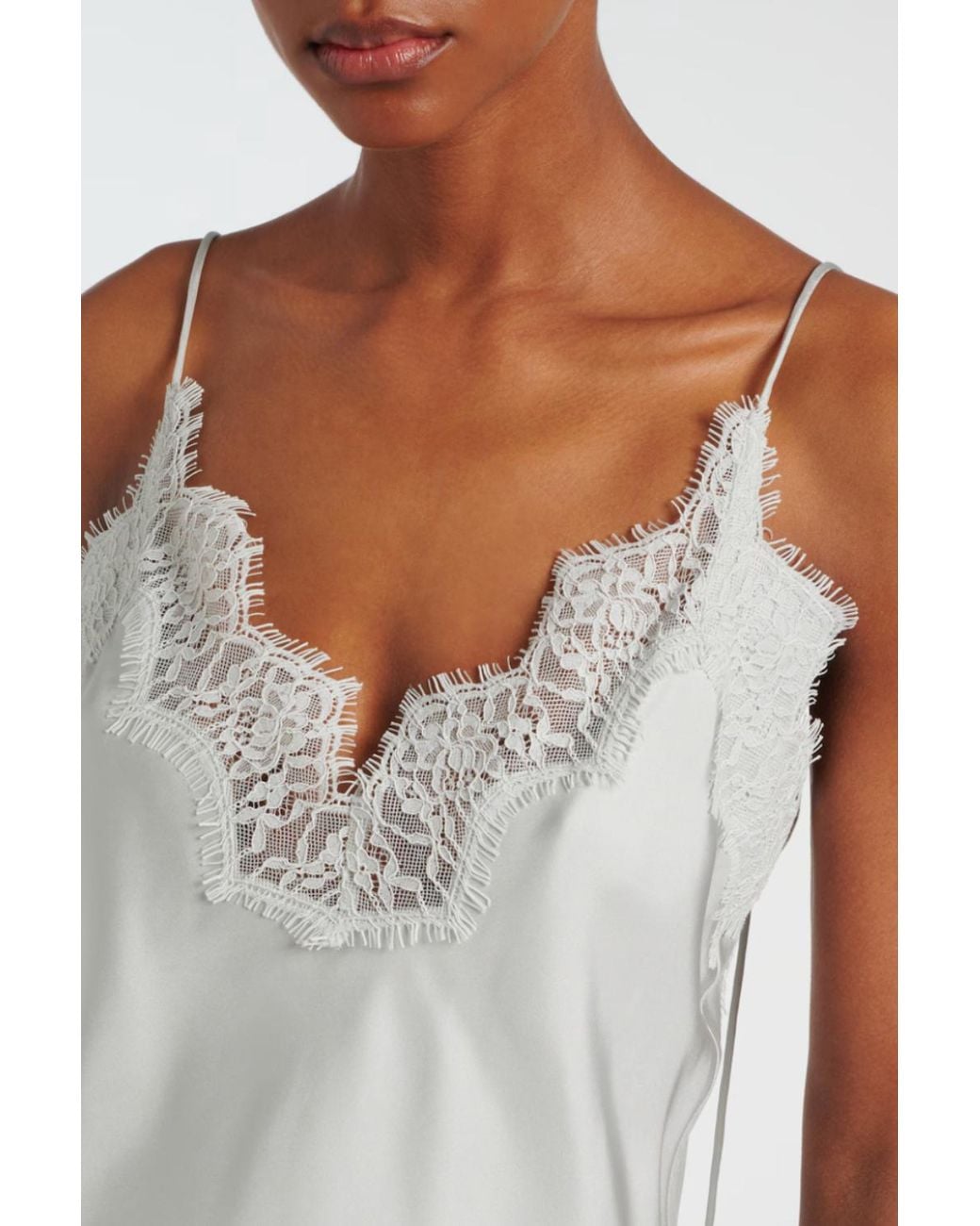 Rohe White Silk Lace Tank
