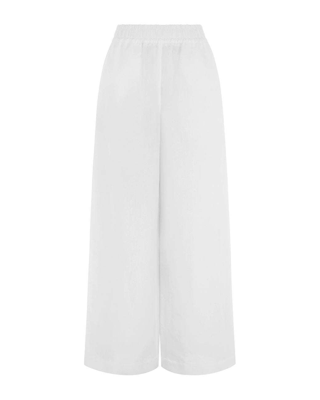 ALIGNE White Alara Linen Wide Leg Trouser