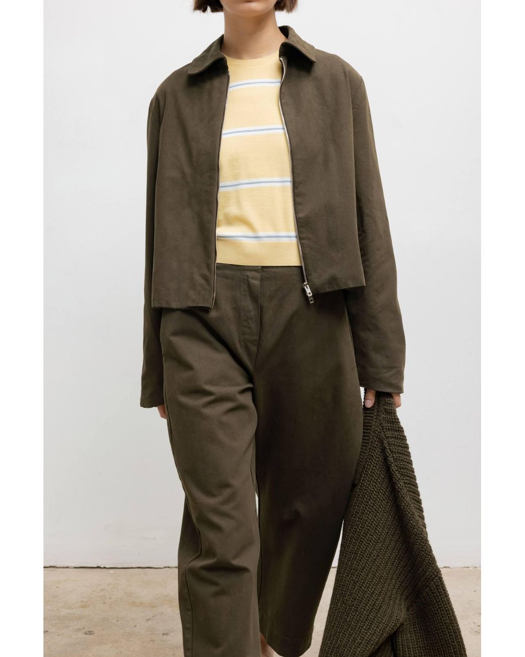 Leset Green The Chloe Zip Jacket
