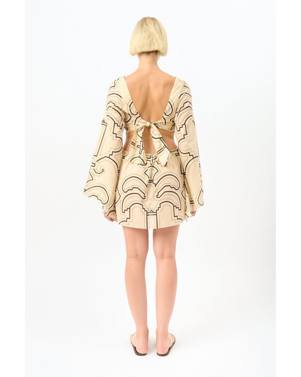 Johanna Ortiz Natural Words Of Wisdom Mini Dress