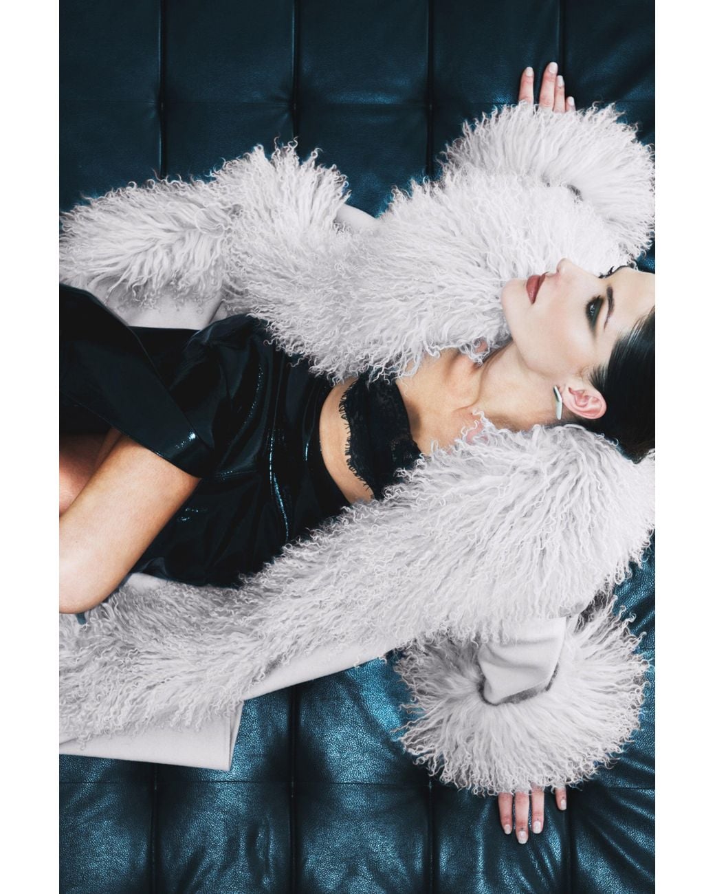 DUCIE White Lola Wool Coat