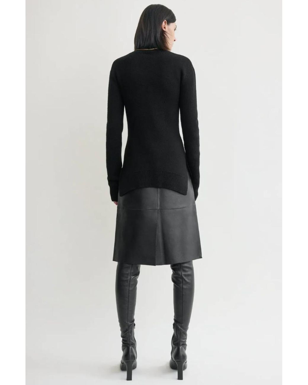 Totême Black High-Neck Double Knit