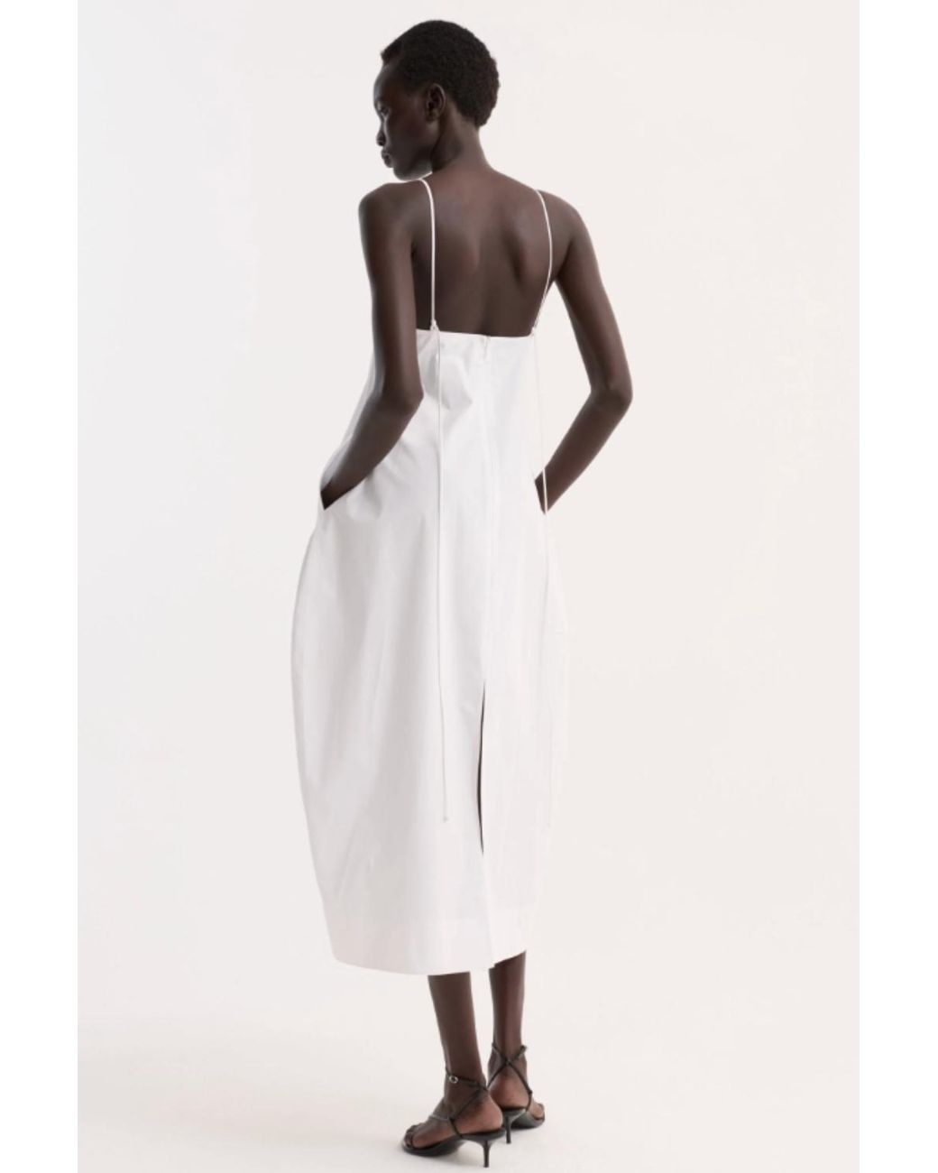 Rohe White Bustier Volume Dress
