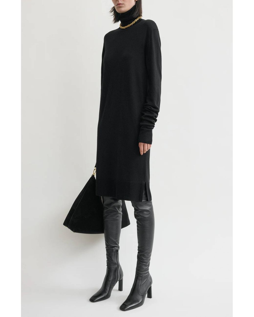 Totême Black Turtleneck Dress