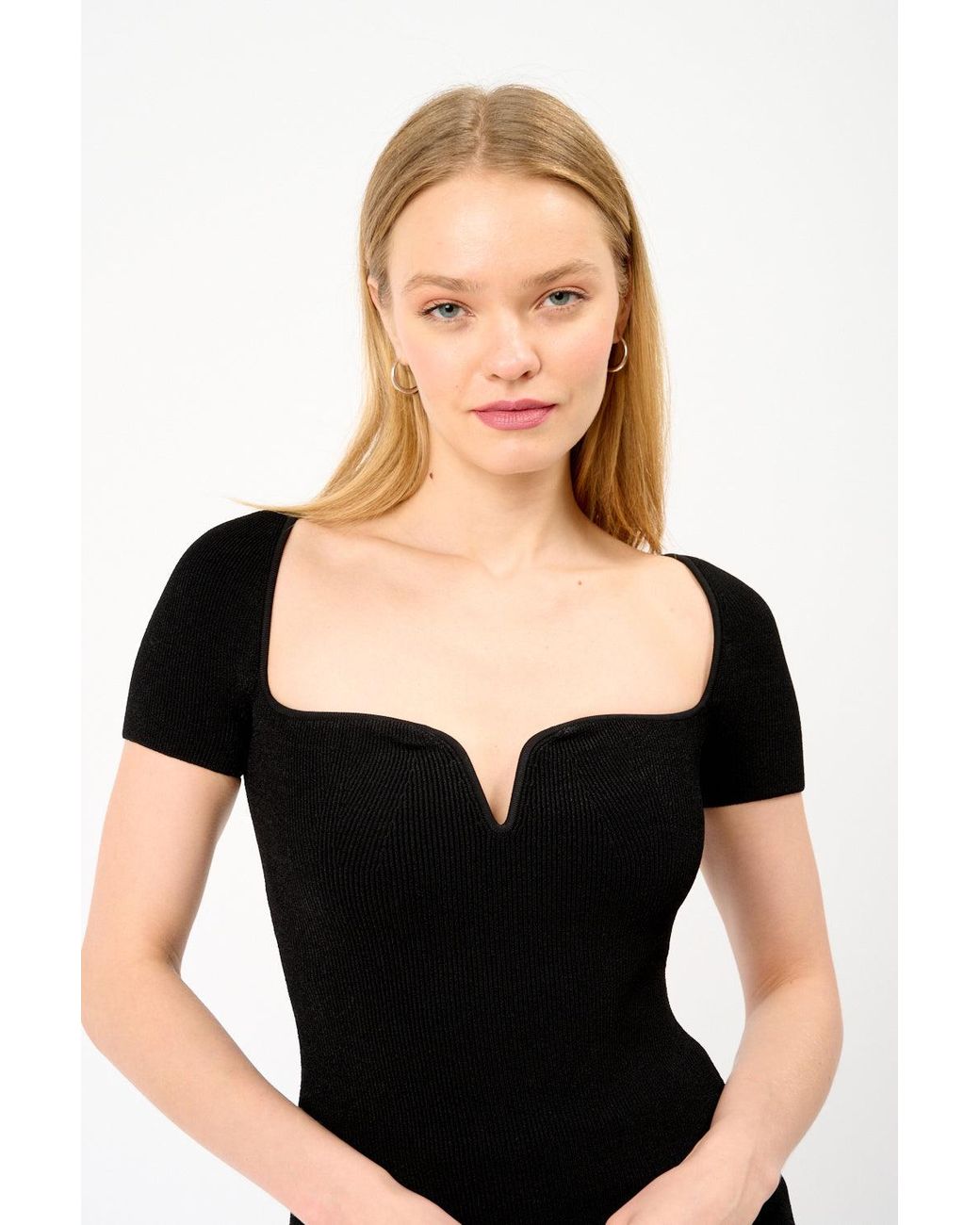 Galvan Black Short Sleeve Gaia Top