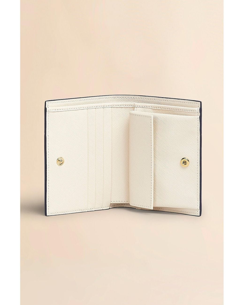 Marni Natural Saffiano Leather Bi-Fold Wallet