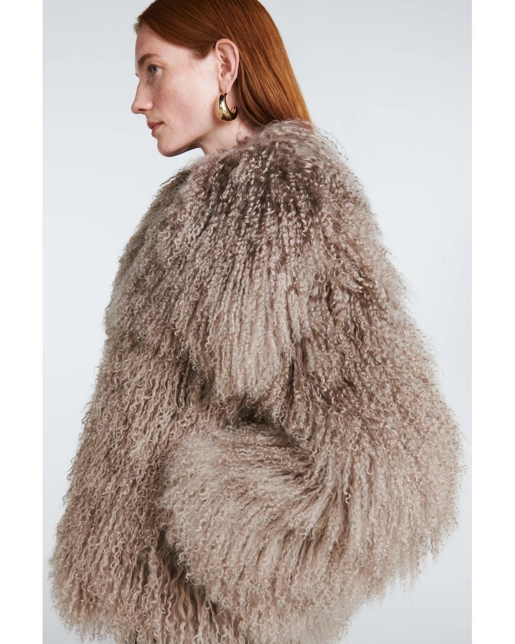 DUCIE Natural Neve Shearling Jacket
