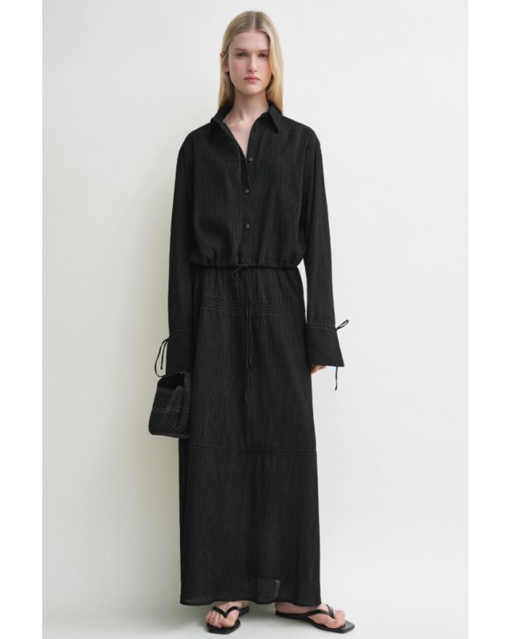 Totême Black Drawstring Shirt