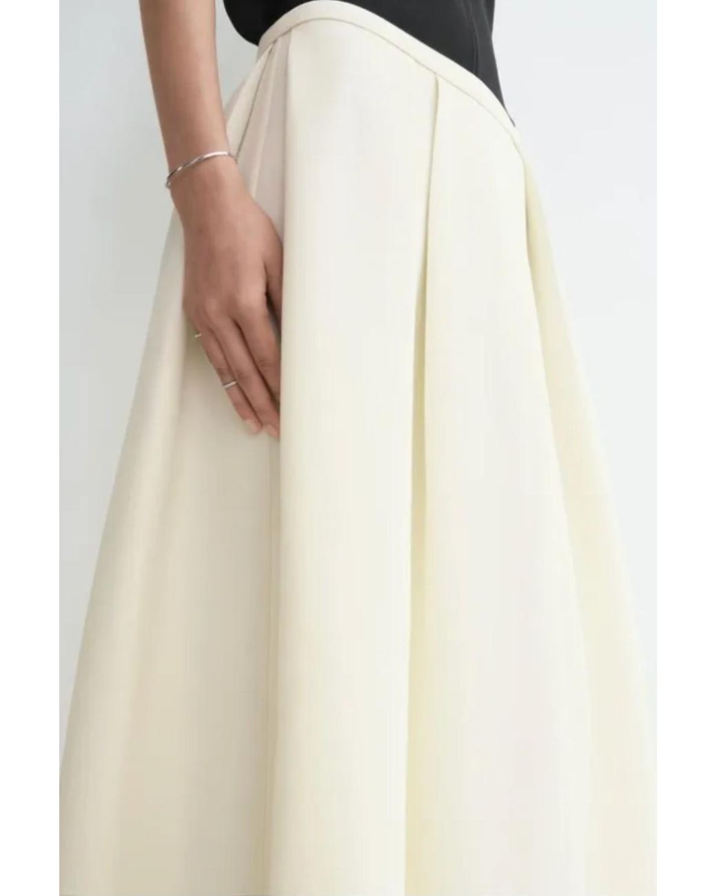 Totême  Natural Wool Silk Twinflower Skirt