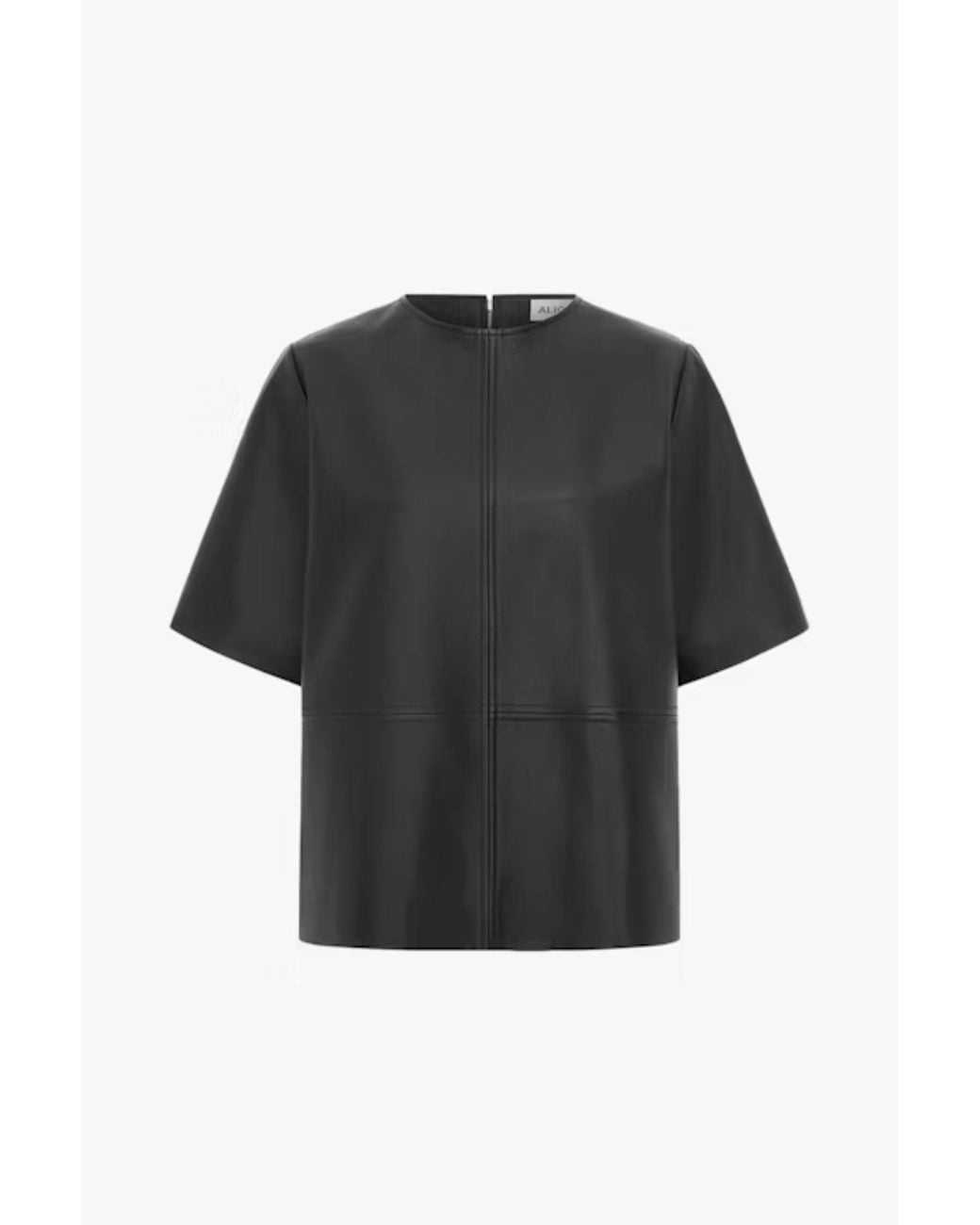 ALIGNE Black Lb Frank Leather T-Shirt
