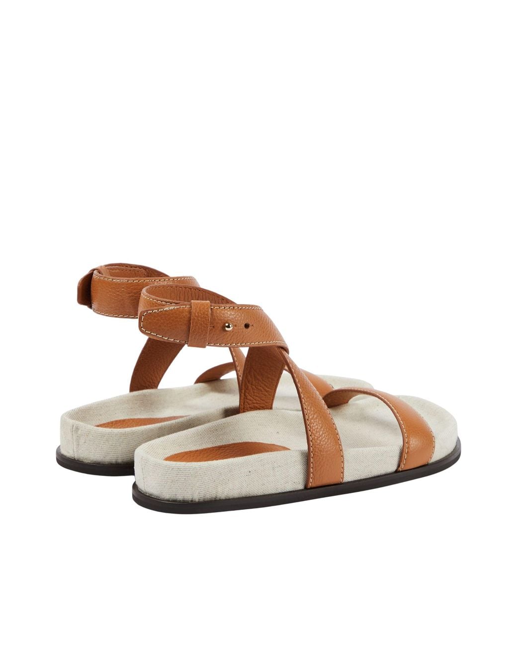 Totême  Brown The Leather Chunky Sandal