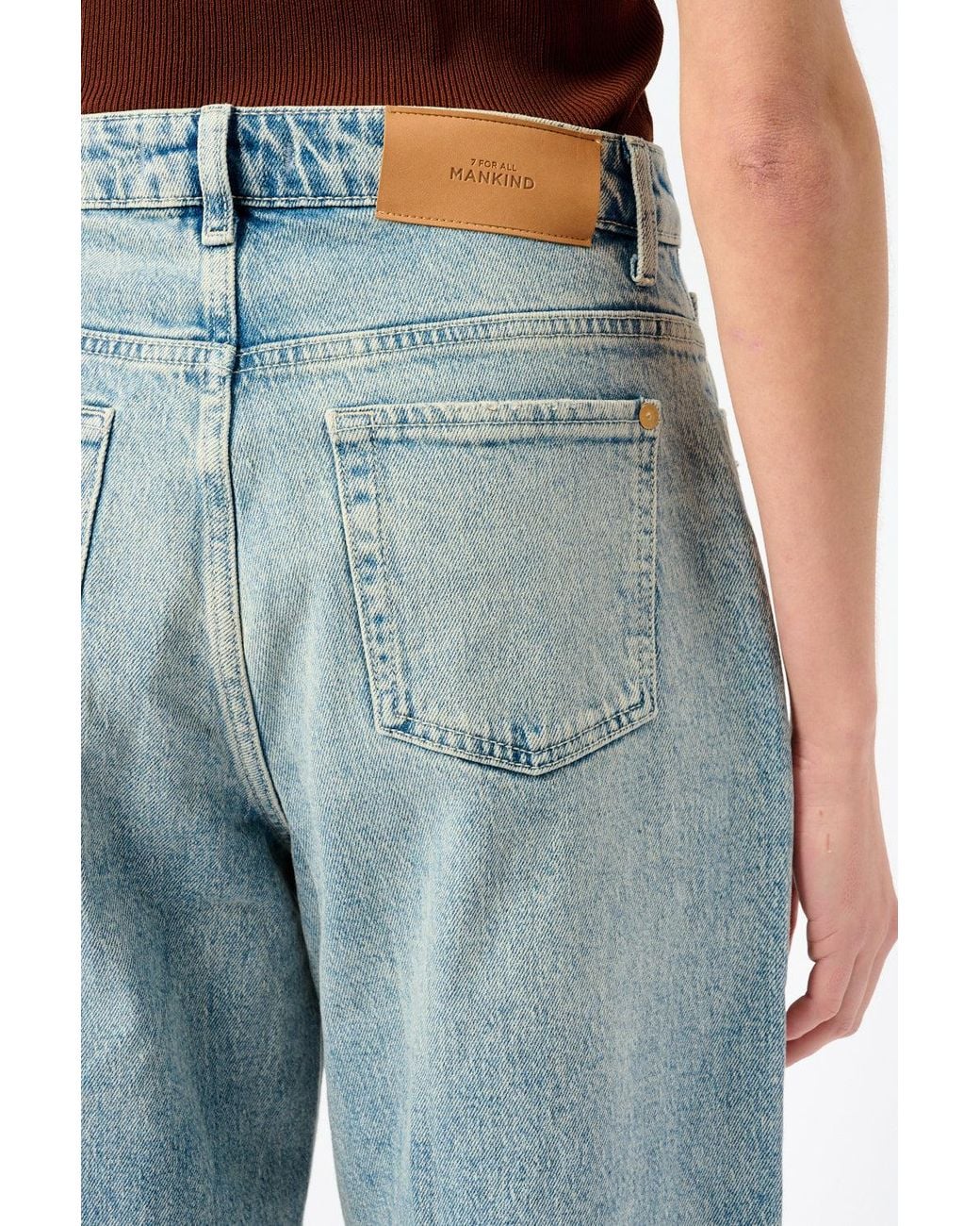 7 For All Mankind Blue Jayne Tapered Jeans