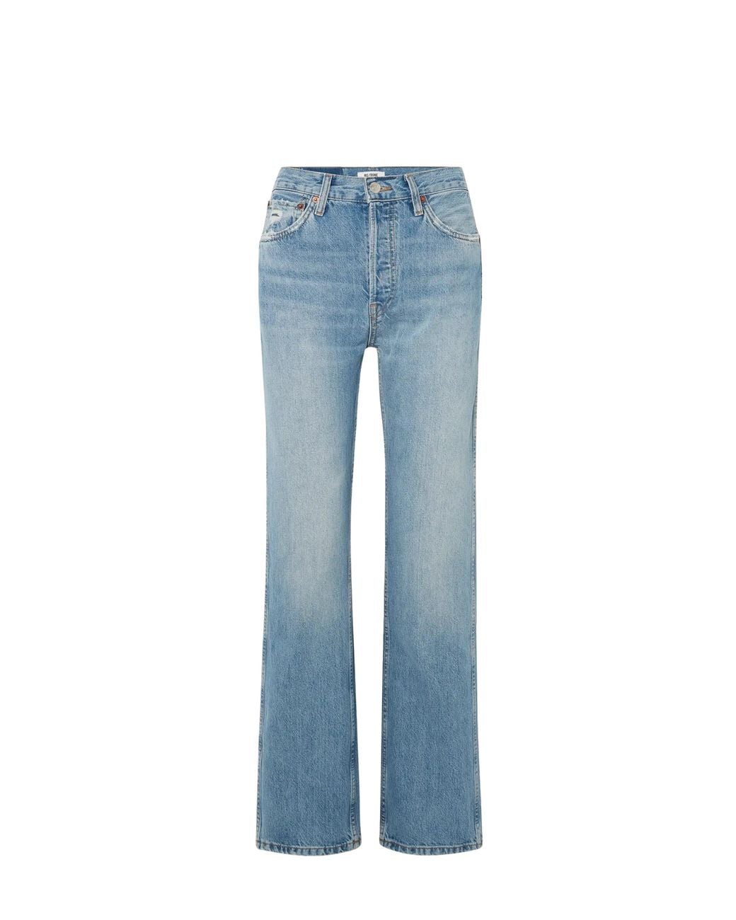 Re/done Blue 90's High Rise Loose Jeans