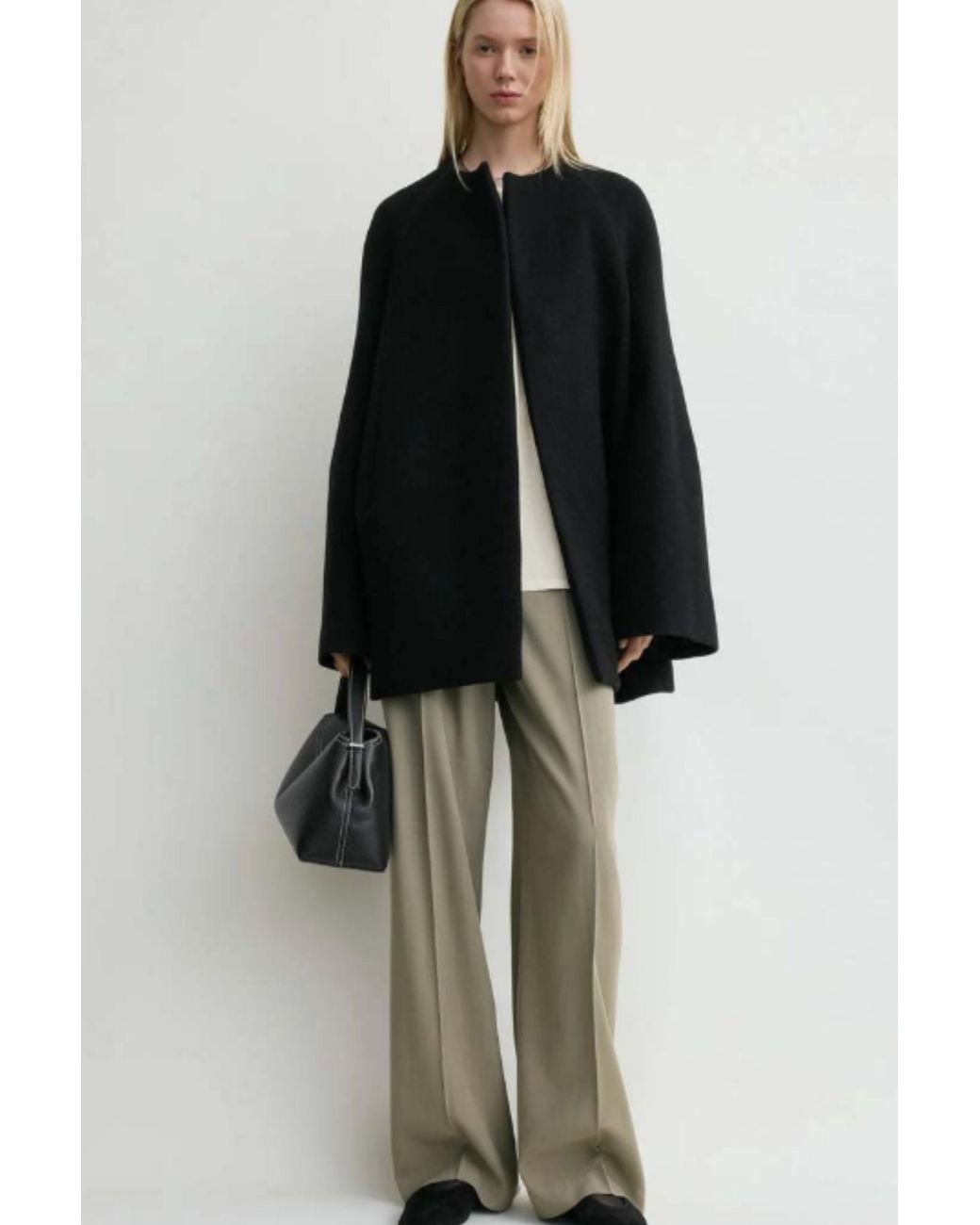 Totême Black Bell-Sleeve Jacket