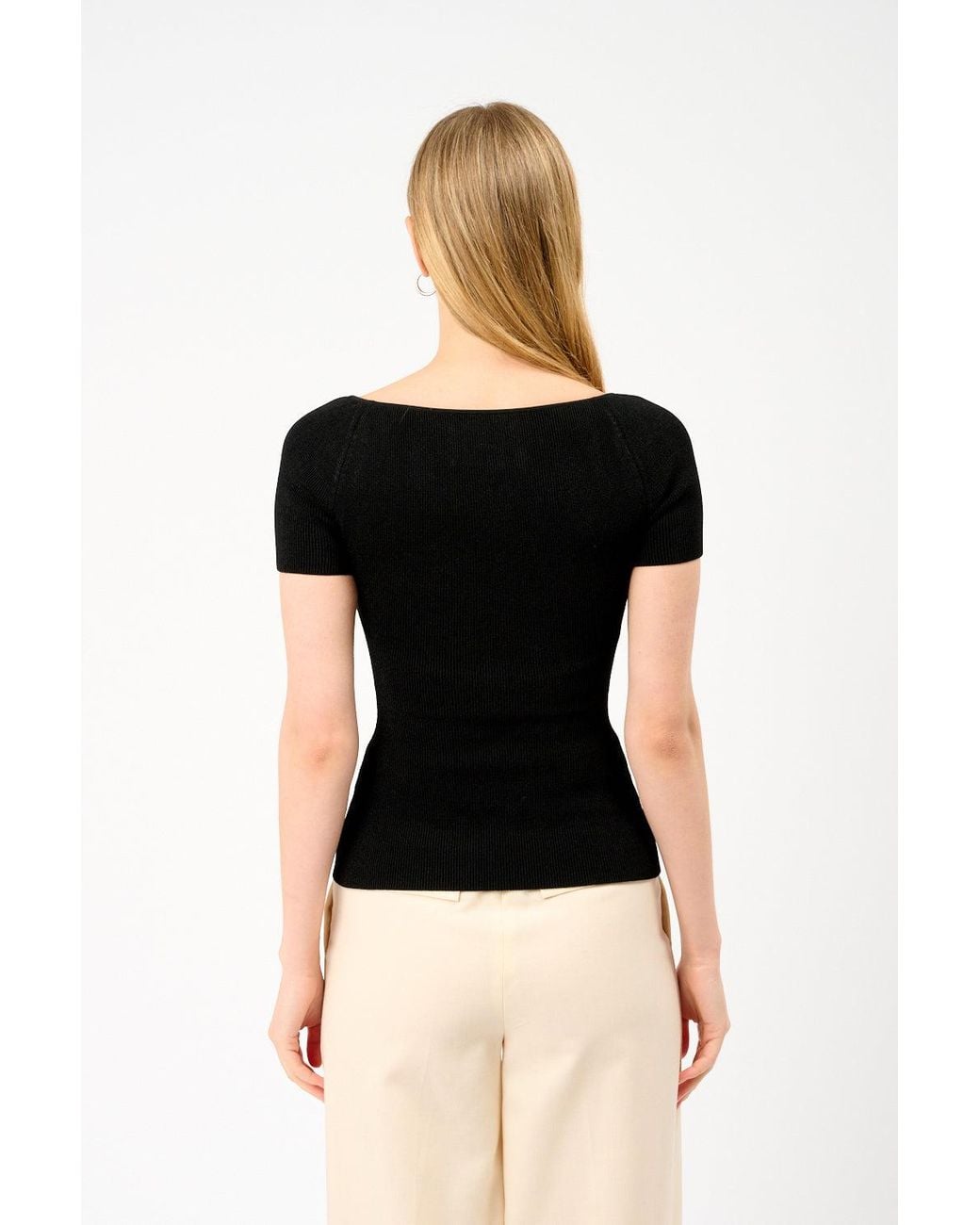 Galvan Black Short Sleeve Gaia Top