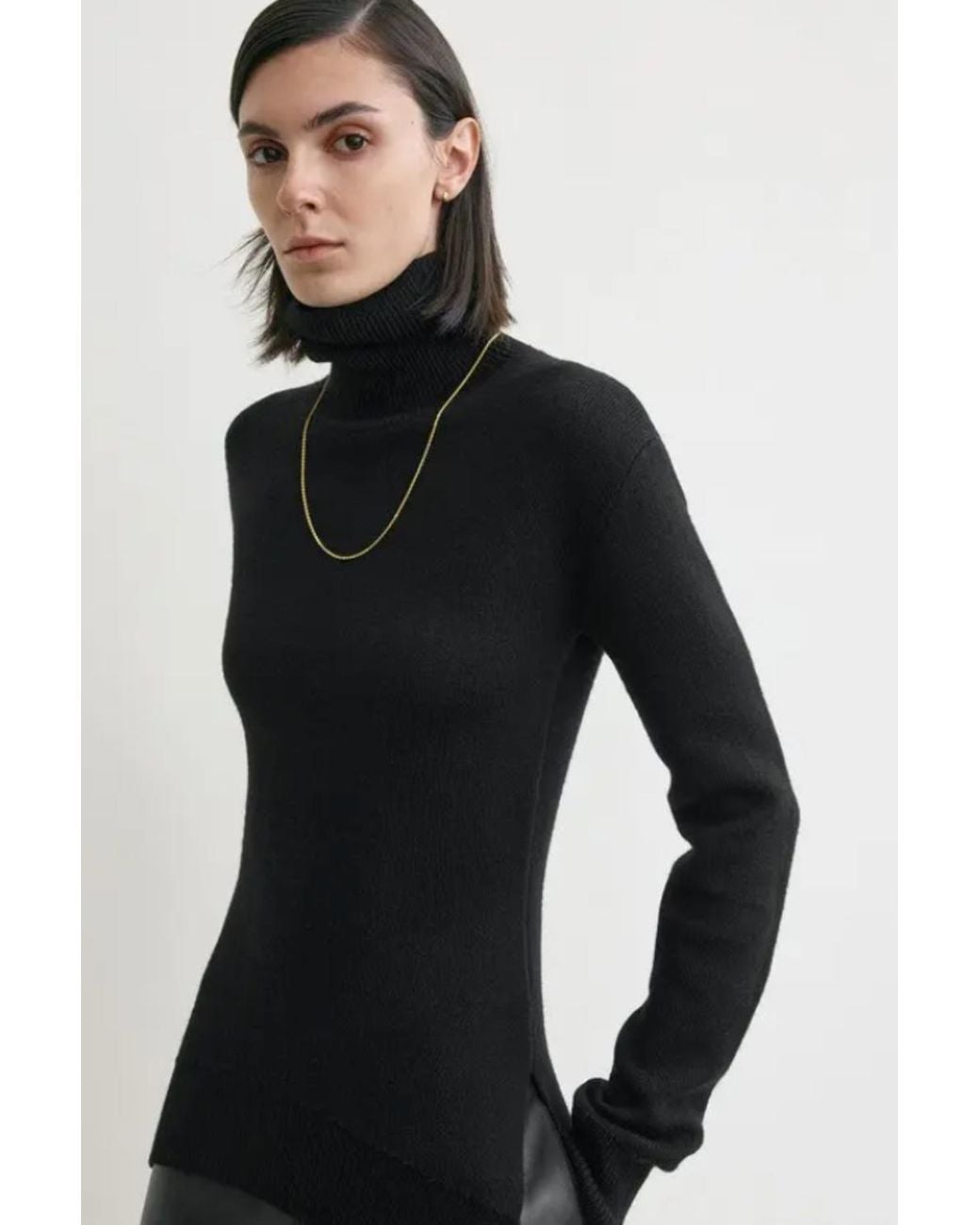 Totême Black High-Neck Double Knit
