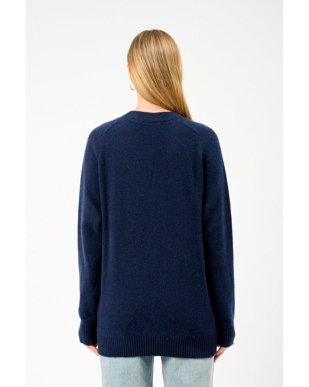 The Elder Statesman Blue Heavy Cardigan